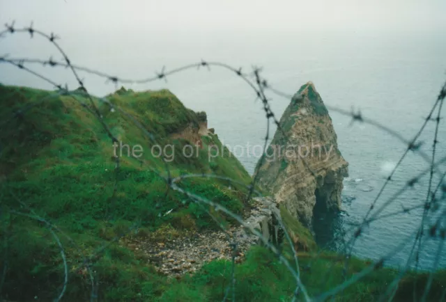 Pointe Du Hoc FRANCE French Coast FOUND PHOTO Color FREE SHIPPING Original 93 5