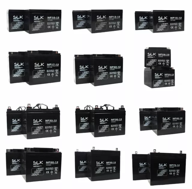 2 - 12v BATERÍAS SCOOTER MOVILIDAD SLK 12AH 15AH 22 33 36 40 50AH 75AH 100AH.