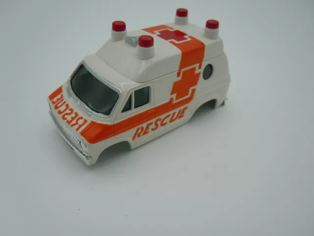 Aurora Afx #1937 White/Orange Dodge Van Rescue Vehicle Shell ~ Nos