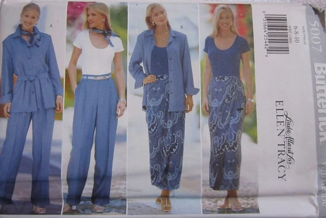 Uncut Vintage Butterick SEWING Pattern 5007 Misses Shirt Skirt Pants OOP NEW FF