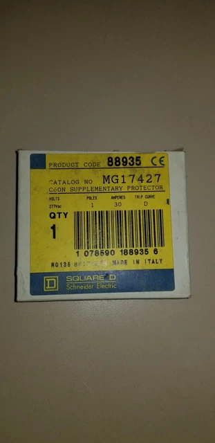 NIB Merlin Gerin 30A Multi 9 C60N Type D Circuit Breaker NIB