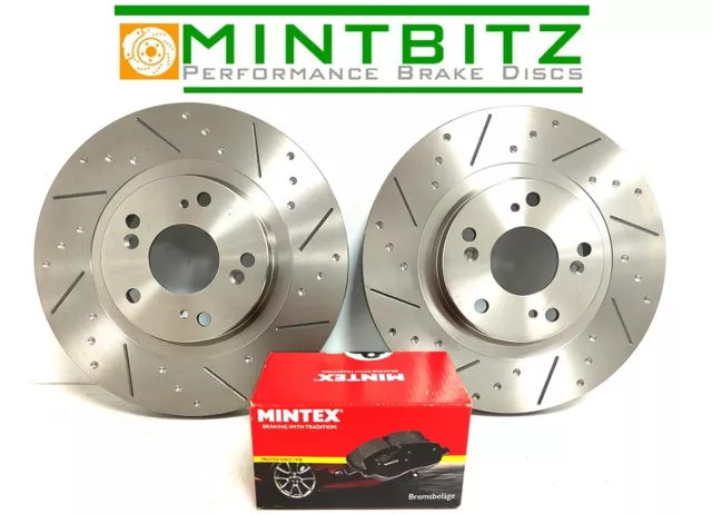 BMW M5 E34 M5 3.8 01/92-06/94 Rear Brake Discs & Pads Dimpled & Grooved