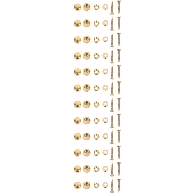 24 pz viti decorative con tappi chiodo specchio