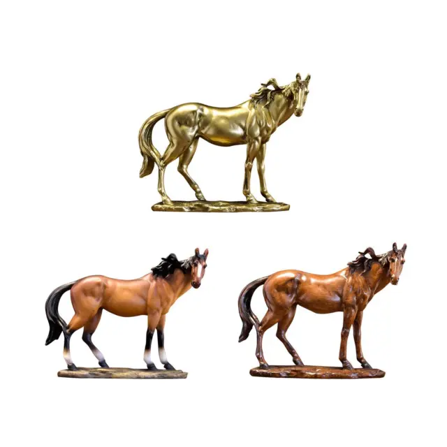 Figurine de cheval en résine, Sculpture d'animal de collection pour chambre