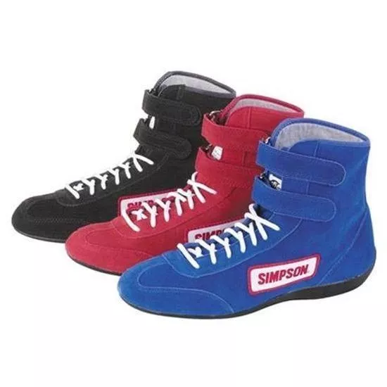 Simpson Safety 28900R Red High Top Race Driving Shoes SFI Rated Size 9