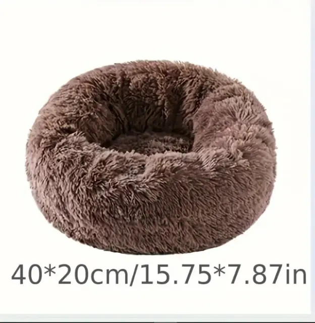 Donut Plush Bed Sleeping ,Kennel Nest Pet Dog Cat Bed Fluffy Soft Warm Calming,