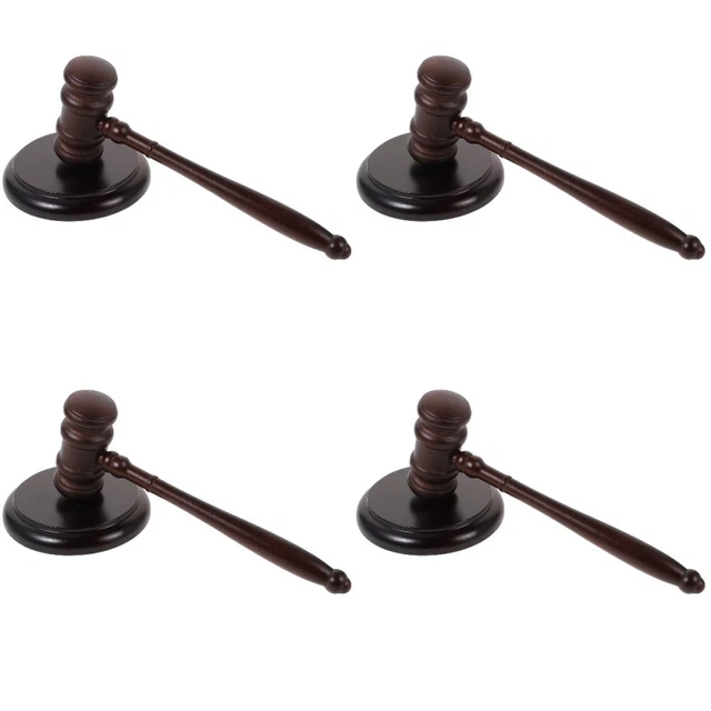 4 Pieces Auction Hammer Multitools Gavel Prop Cosplay Clothing Child