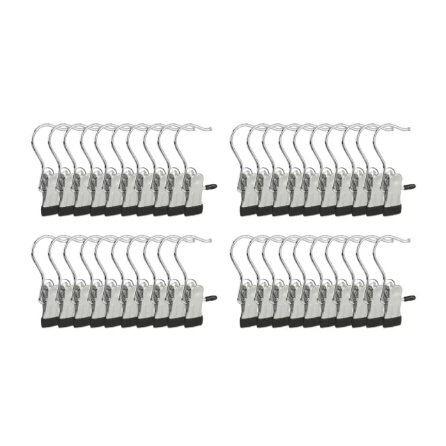 40 x Stiefelklammern drehbar, Stiefelhalter Metall, Klammerbügel, Hosenbügel