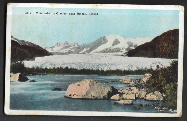 pk81942:Postcard-Vintage View of Mendenhall's Glacier near Juneau,Alaska