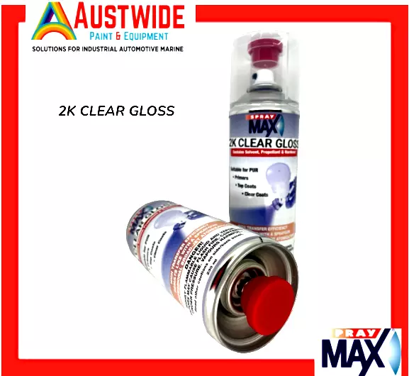 Spray Max Gloss Clear 2K Touch Up Spray Solid Diy Automotive Top Coat 400Mls