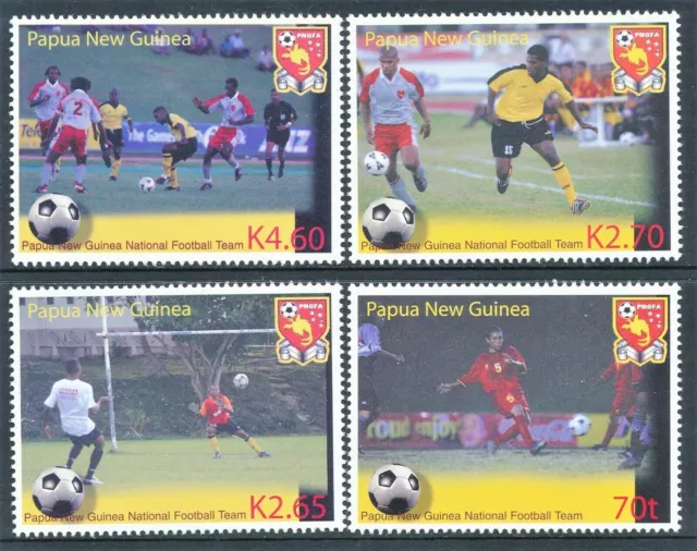 161. Papua Nuevo Guinea 2004 Juego / 4 Sello Nacional Fútbol Equipo. MNH