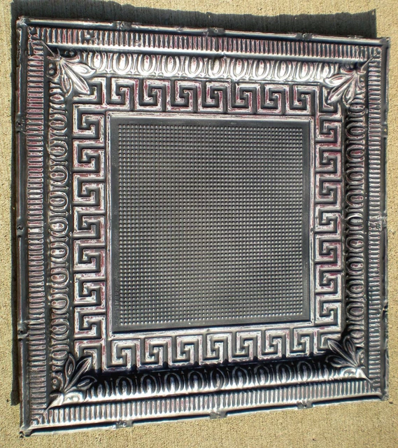 SALE Victorian Art Deco Ceiling Tin Tile Aztec Fleur De Li Chic Geometric Key