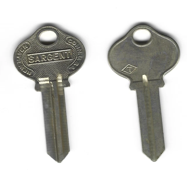 Sargent T  Original Uncut Key Blank Vintage Discontinued