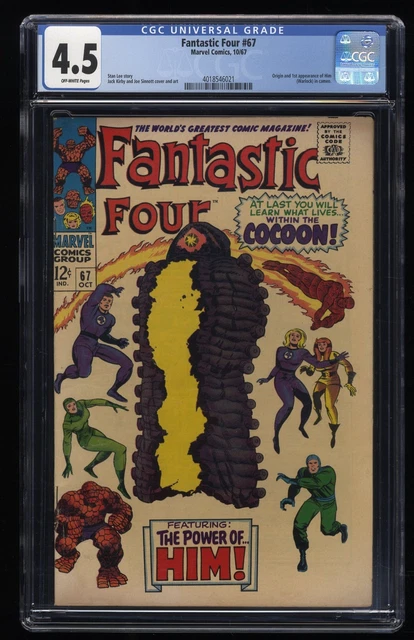 Fantastic Four #67 CGC VG+ 4.5 Off White 1st Appearance HIM / Adam Warlock!