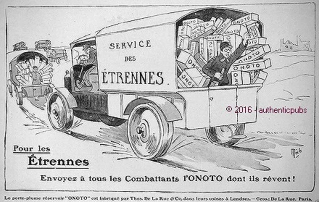 Publicite Onoto Stylo Plume Etrennes Combattant Soldat Signe Mich De 1915 Ad Pub