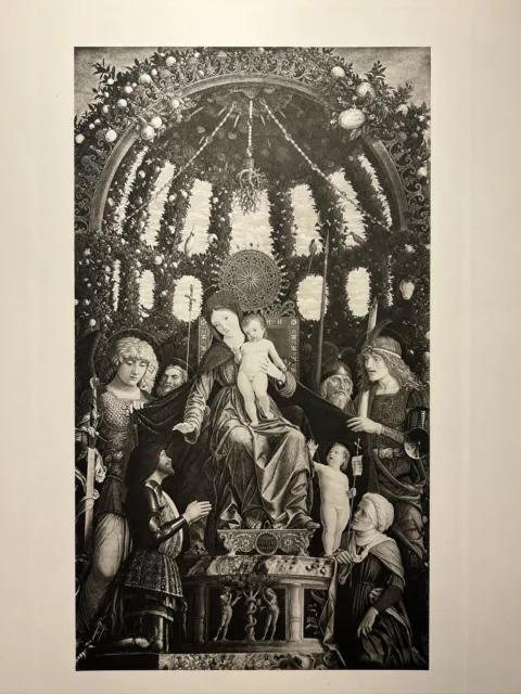 Antik Heliogravure Kunstdruck 1905 Andrea Mantegna Madonna Meisterwerk Malerei