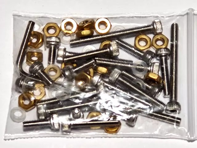 Stainless Steel & Brass Headshell Cartridge Mounting Screws For Thorens Tonearms