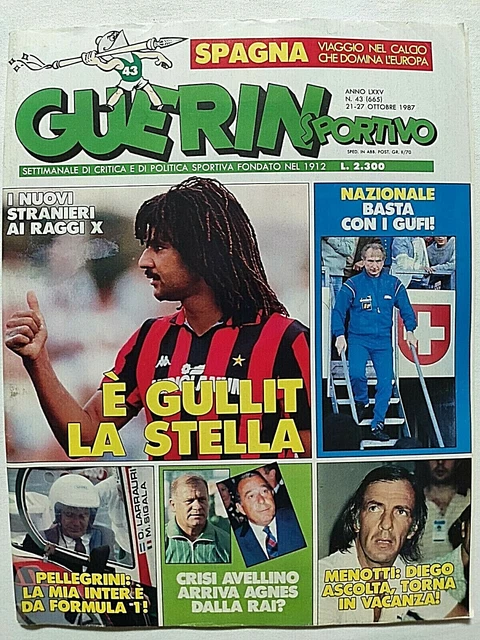 Guerin Sportivo 43-1987 Gullit Milan - Menotti - Avellino Elkjaer