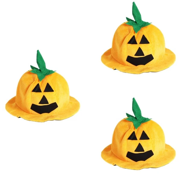 3 uds Halloween Vestir Accesorios Calabaza Gorro Halloween Fiesta Sombrero