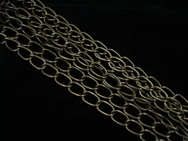 1m Antique Gold Long Curb Chain 7mm Wide DIY Jewellery Necklace FREE POSTAGE