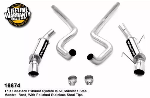 Ligne échappement 16674 Ford Mustang 4.6L V8 3" 2005-2009 Magnaflow Competition