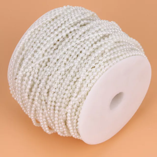 10M 3mm Perlen Girlande Hochzeit Dekoration Cotton Line Kette Perlen Weihnachten