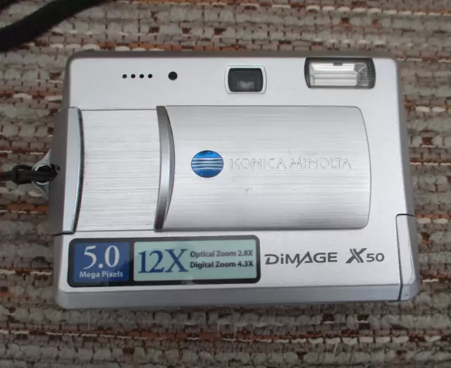KONICA MINOLTA DIMAGE X50 5.0 MP Digital Camera Not Working For Parts