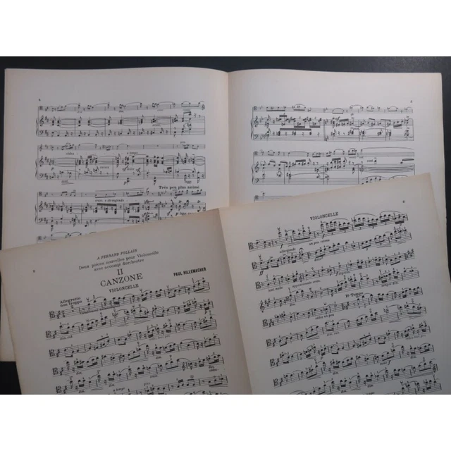 HILLEMACHER Paul Canzone Violoncelle Piano 1913 4