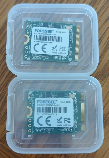 2X FORESEE 64GB eMMC 2230 M.2 SSD EUR 11,47 - PicClick IT