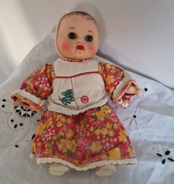 Vintage Rubber Face Doll 1950's Rubber Hands and Feet