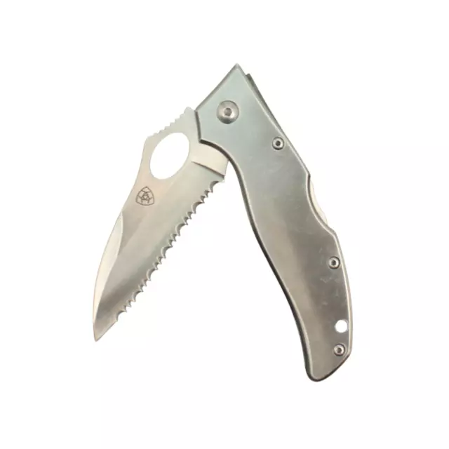 Ariat® Serrated Folding Silver Knife A710010036-M