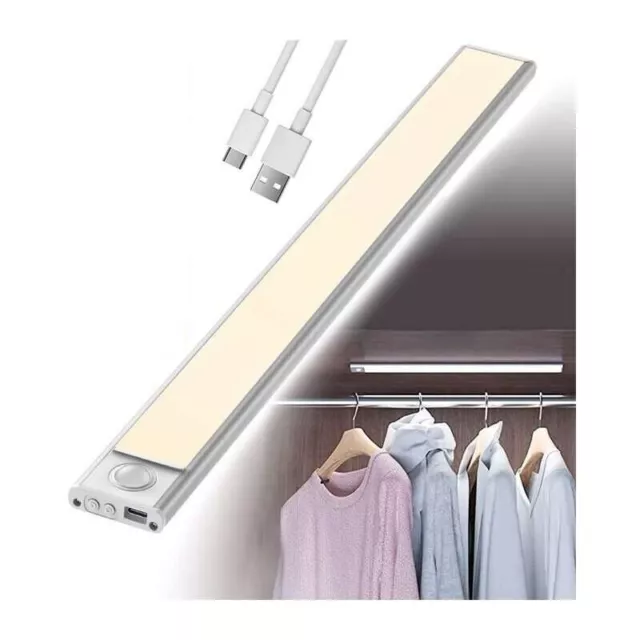 LUCE CON SENSORE DI MOVIMENTO STRISCIA LED LUCI PER ARMADIO SOTTO PENSILE 60cm