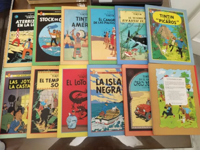 Las Aventuras De Tintin 22 Titulos Y Diccionario, Tomos Dobles, Uno Regular Lote 3