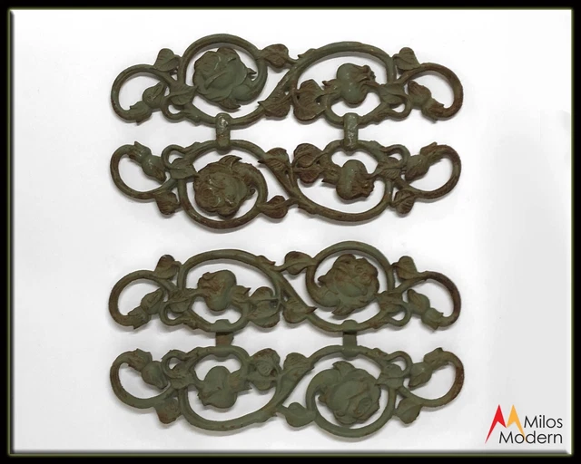 Antique 1900s Cast Iron Decorative Wall Window Cover 8" x 14.5" Lot Set of 6