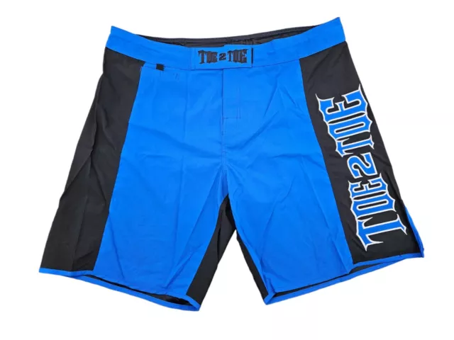 Toe 2 Toe Men's Blue & Black MMA/ Boxing/ Training Shorts Size 42 - 10" Inseam