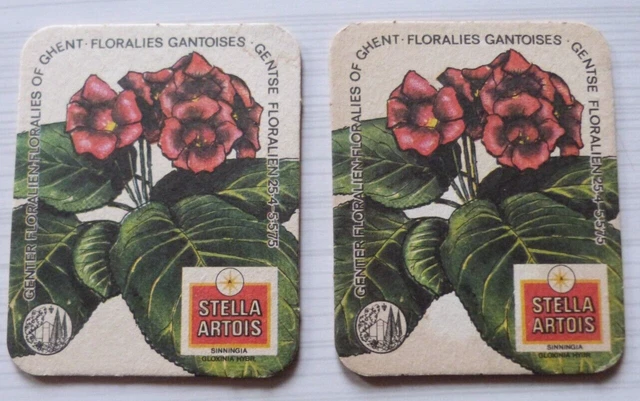 2 Sous Bock Stella Artois Floralies Gantoises 1975, Gentse Genter Floralien