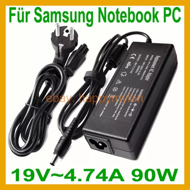 Notebook Ladegerät Netzteil Ladekabel für Samsung NP Laptop 19V 4.74A 90W
