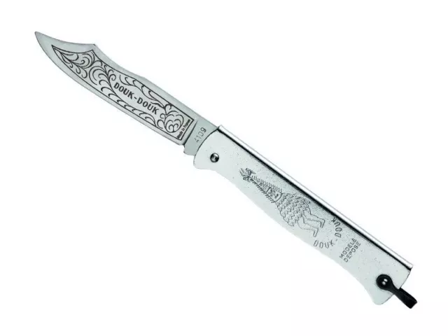 Couteau de poche Douk-Douk  manche 11 cm métal chromé sur nickel