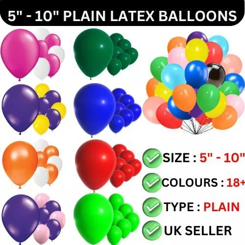 PLAIN BALLOONS Helium 10-100PCS COLOR Latex BALOONS Birthday BALLOON Party DECOR