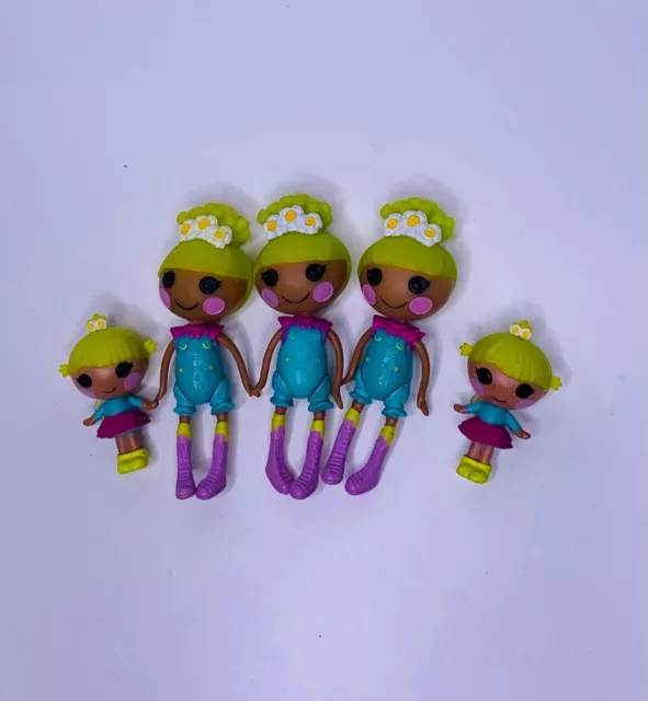Mini Lalaloopsy mini Doll Lot of 5. The green hair gang! Lol