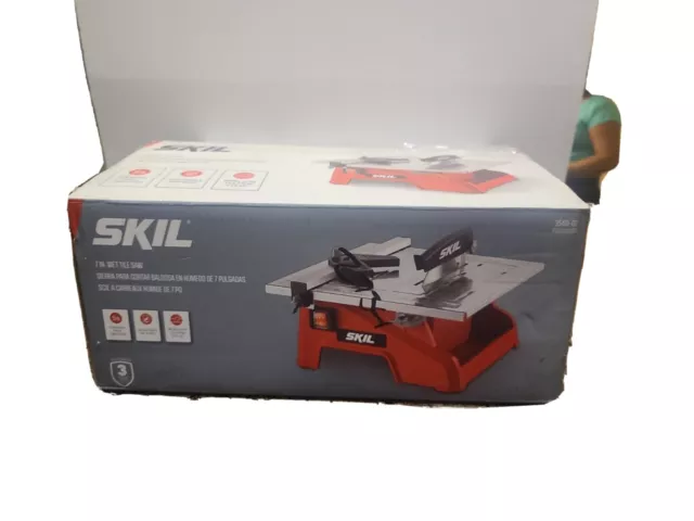 SKIL 3540-02 Wet Tile Saw- 7-inch ...ibox is opened and tested