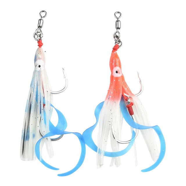 Calmar lumineux pêche oiseaux avec crochet bois crevettes appâts