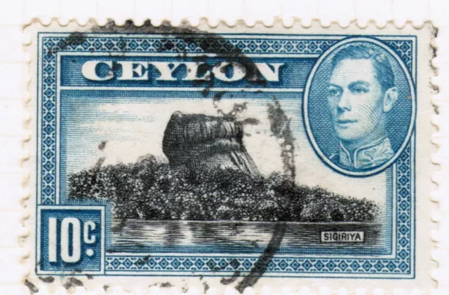 Ceylon Sri Lanka KGVI 1938 SG389 10c Usato