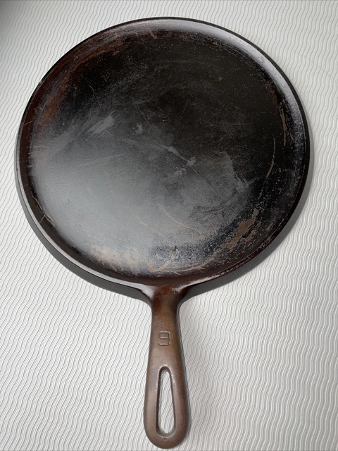 NICE Vintage GRISWOLD Cast Iron No. 9 HANDLE GRIDDLE ERIE PA. 609 (flat)