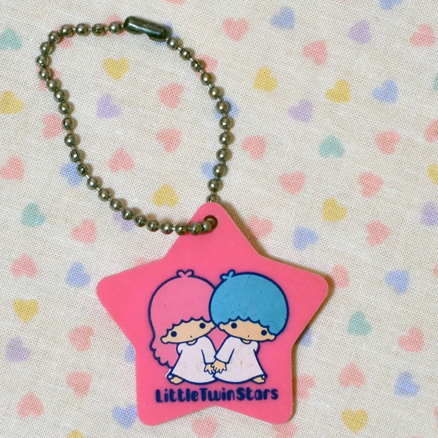 Sanrio Little Twin Stars Kiki Lala Keychain 1976 Vintage Very Rare Japan