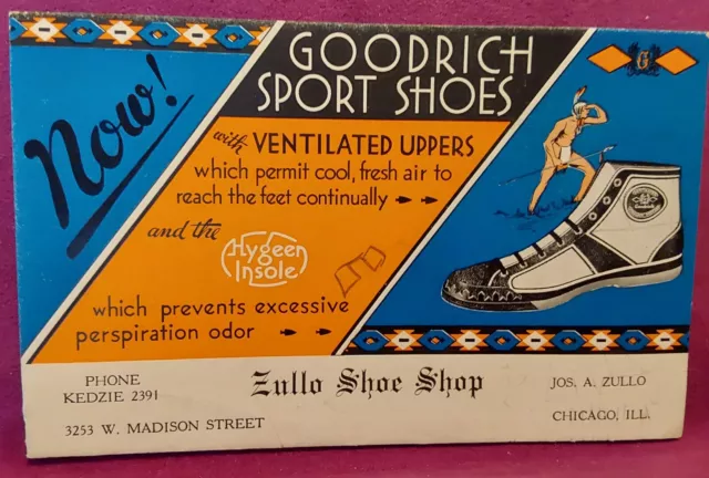 Ink Blotter Vintage Goodrich Sport Shoes - Zullo Shoe Shop,  Chicago