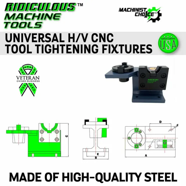 HEAVY DUTY CAT/BT 40 UNIVERSAL CNC TIGHTENING FIXTURE-Machinist Choice