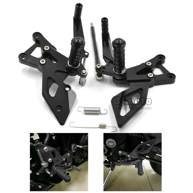 Adjustable Rearsets Footrest Foot pegs For Yamaha YZF R3 2015-2020 R25 2013-2020