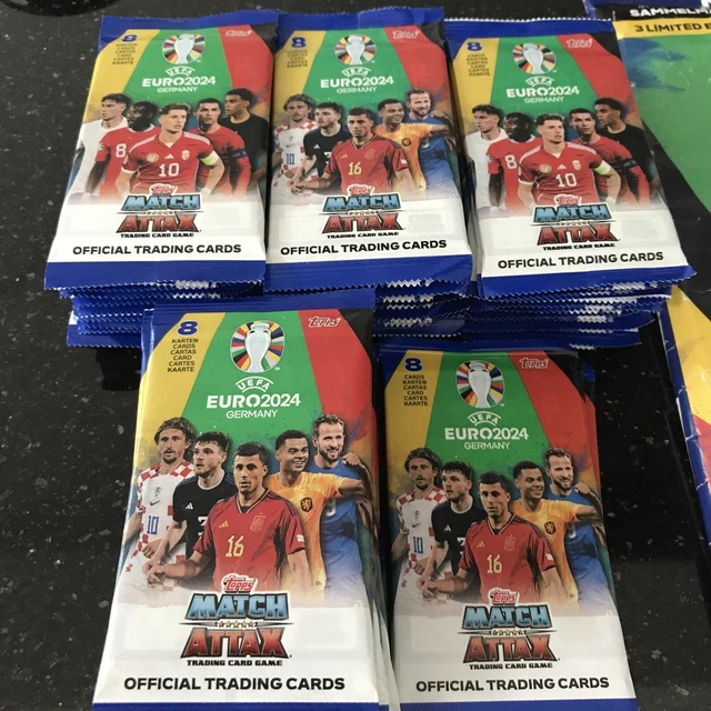 Topps Match Attax Euro 2024 - 10 Booster Packungen Mit Sammelkarten
