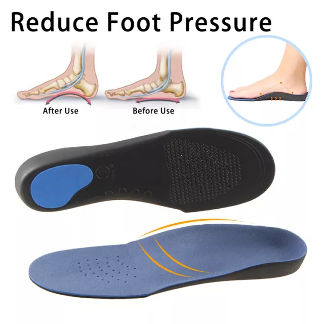 Orthotic Insoles for Arch Support Plantar Fasciitis Flat Feet Back Heel Pain CO